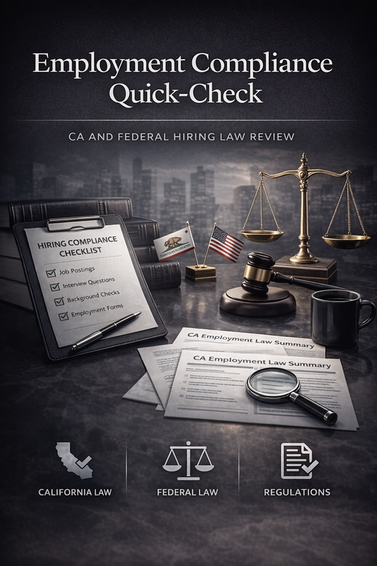 Employment Compliance Quick-Check: CA and Federal Hiring Law Review
